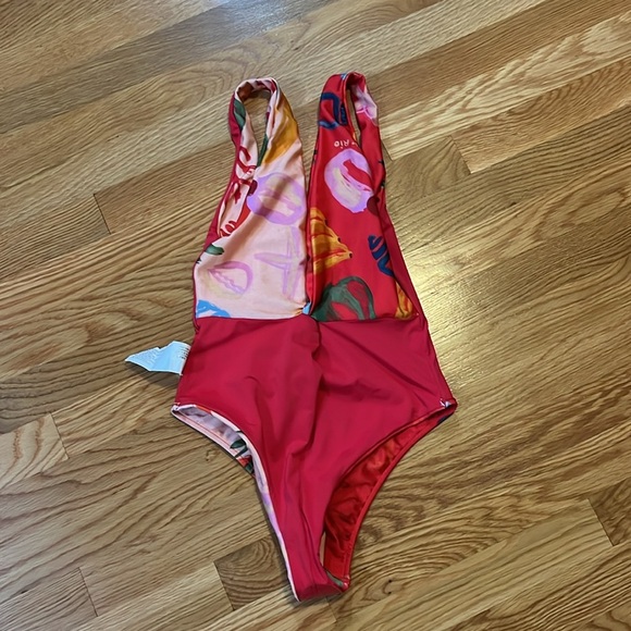 Anthropologie x Farm Rio Mixed Fruits Ocean One-Piece Swim Suit Size M NWT - Picture 12 of 15